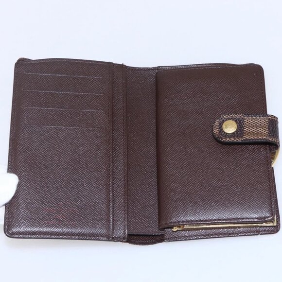 Authentic LOUIS VUITTON Damier Ebene Portefeuille Viennois Wallet bst288-120225 - Picture 10 of 16